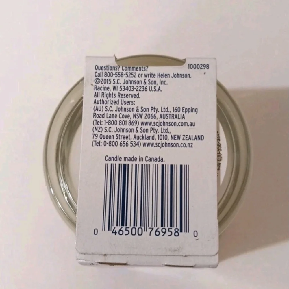 NEW Glade Clean Linen Scented Candles Glass Jar Set of 2 - 3.4 oz Single Wick